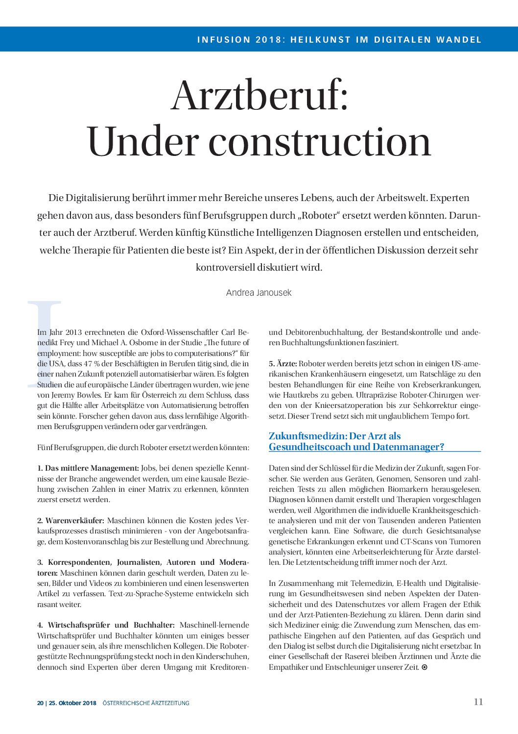 Digitaler Wandel OEAEZ 20, 25.10.2018