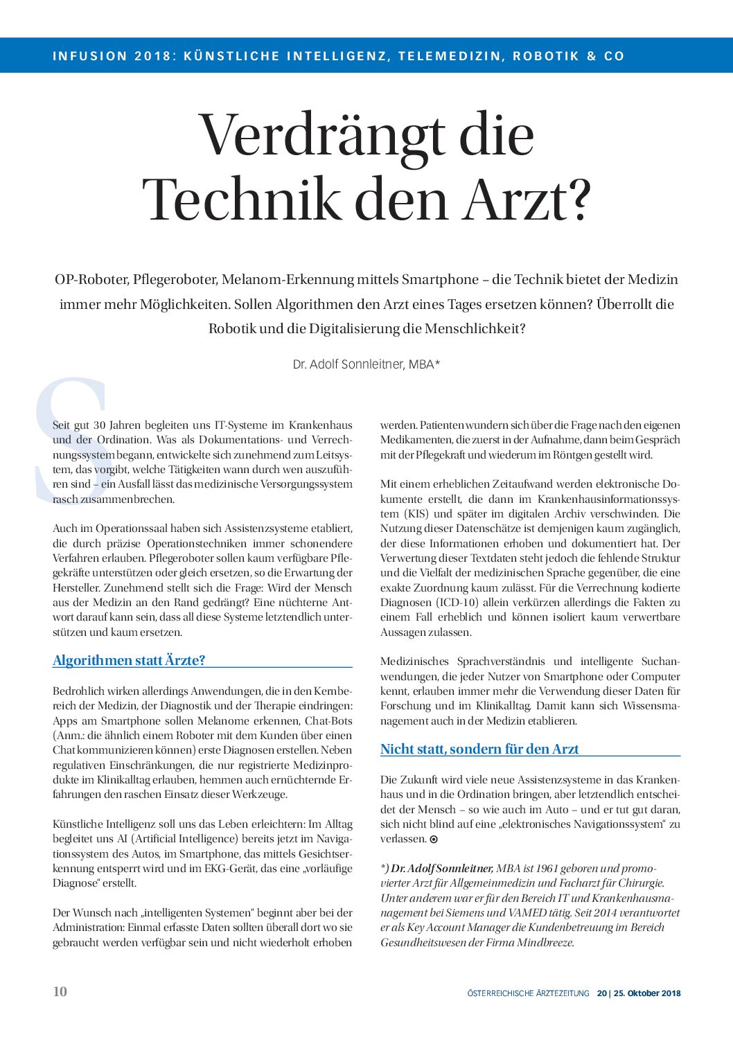 Roboter OEAEZ 20, 25.10.2018