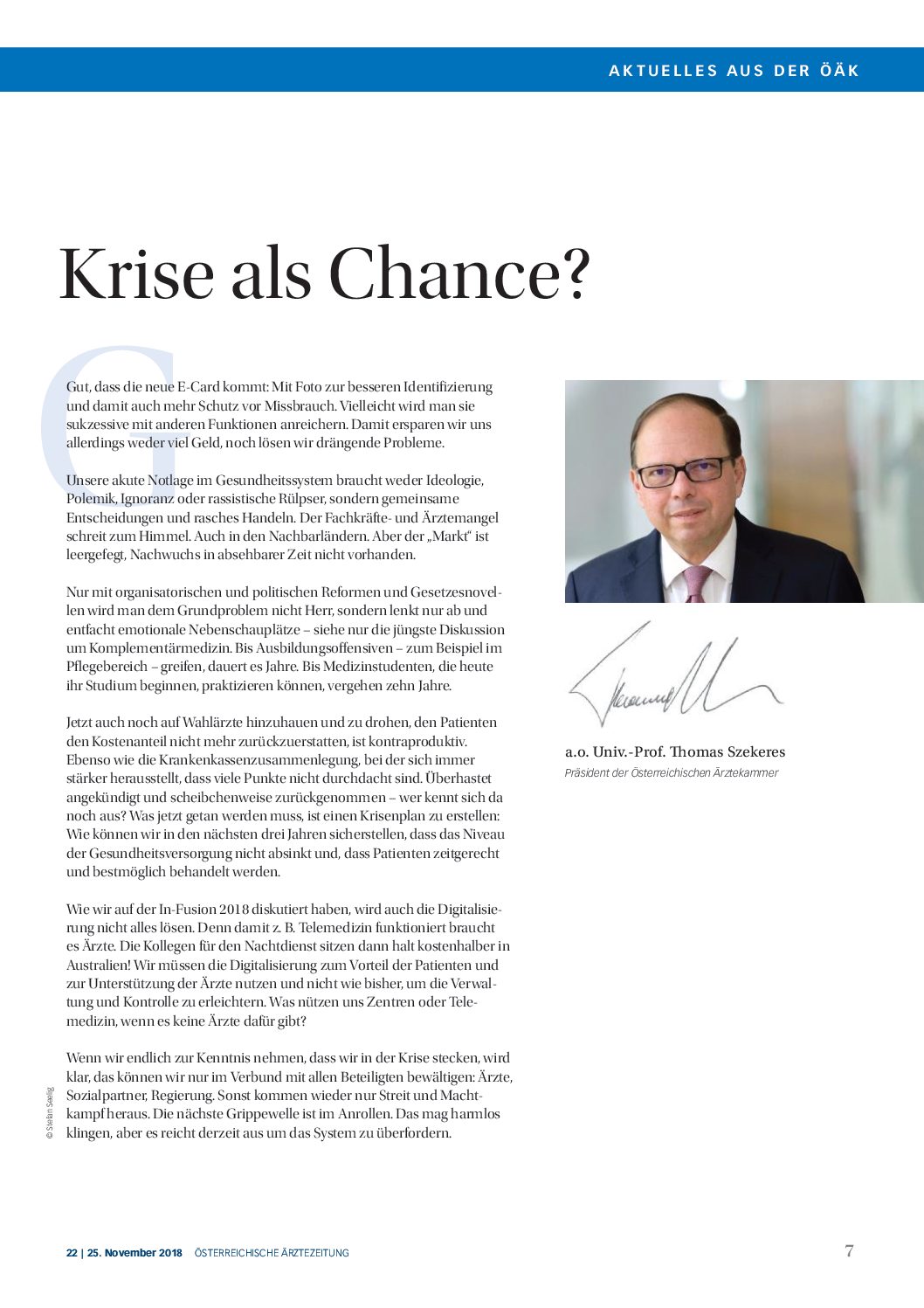 Standpunkt Szekeres OEAEZ 22, 25.11.2018