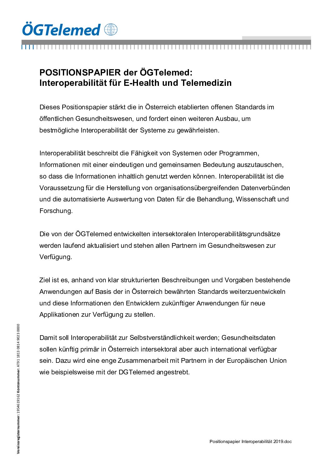 Positionspapier Interoperabilität 2019