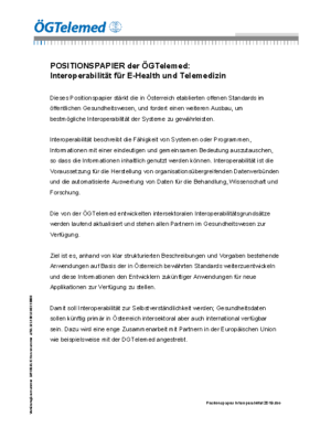 Positionspapier Interoperabilität 2019