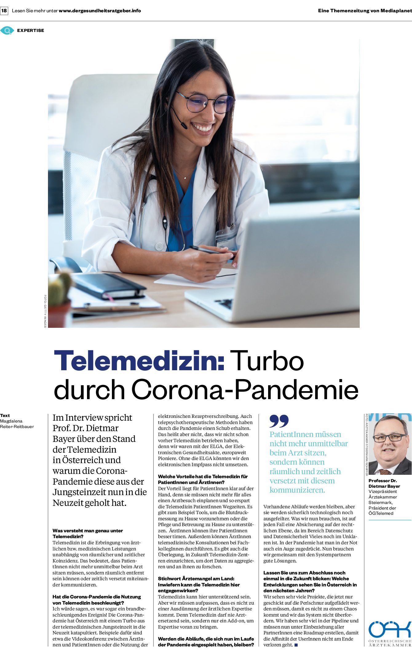 Gesundheitsvorsorge Mediaplanet 31.03.2021