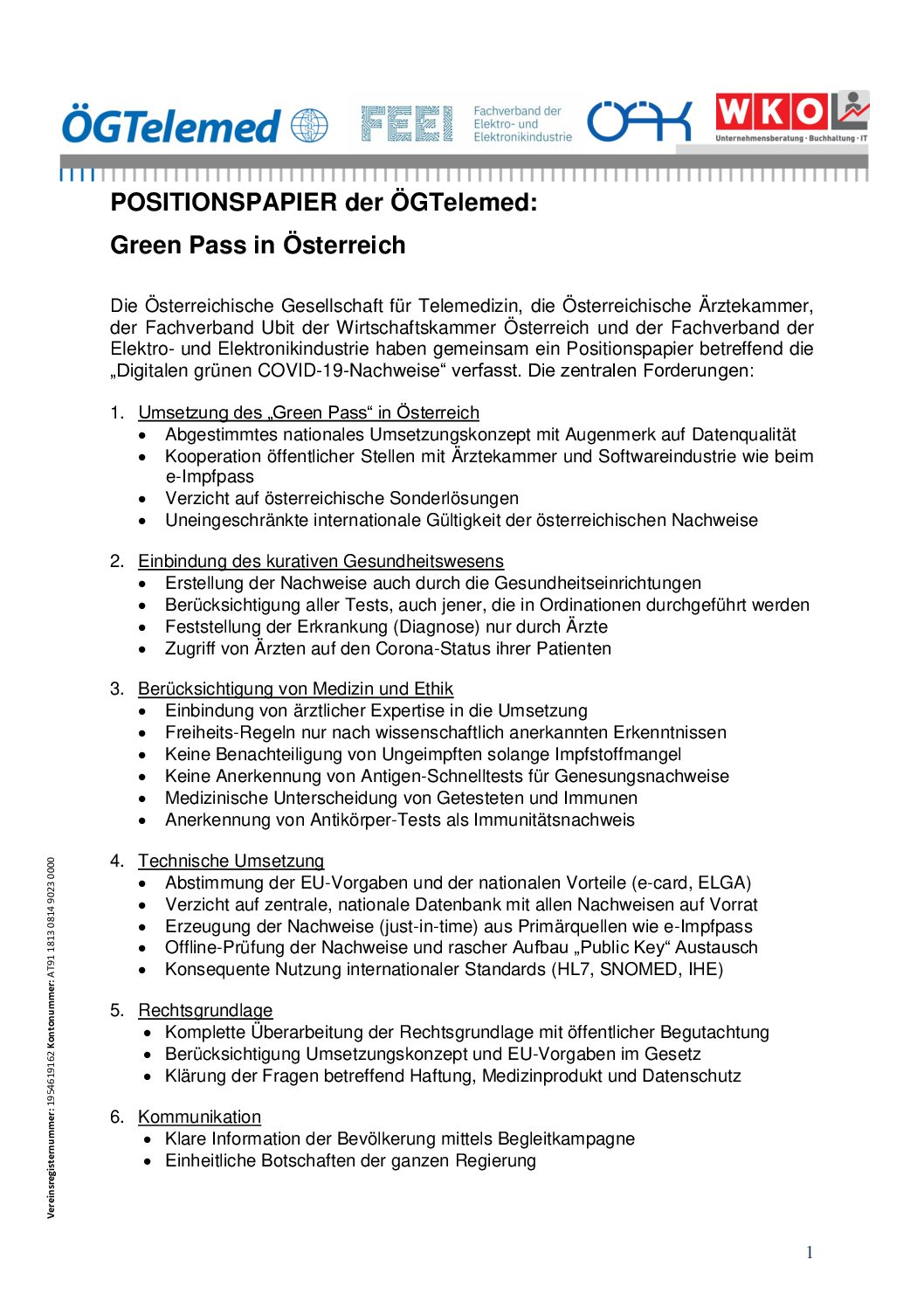 Green Pass WKÖ ÖÄK ÖGTelemed 2021