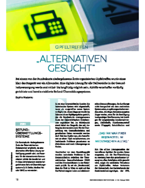 Gipfeltreffen: Alternativen zum Faxgerät gesucht – Österreichische Ärztezeitung (ÖÄZ) – 25. Februar 2025