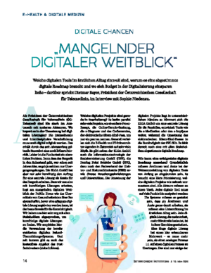 „Mangelnder digitaler Weitblick“: Interview mit Dietmar Bayer, Präsident der ÖGTelemed – Österreichische Ärztezeitung (ÖÄZ) – 10. März 2025
