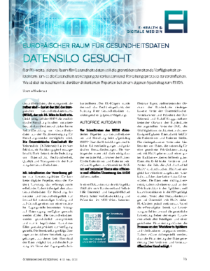 EHDS: Datensilo gesucht – Österreichische Ärztezeitung (ÖÄZ) – 25. März 2025