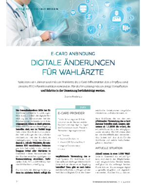 e-Card-Anbindung: Digitale Änderungen für Wahlärzte – Österreichische Ärztezeitung (ÖÄZ) – 10. April 2025