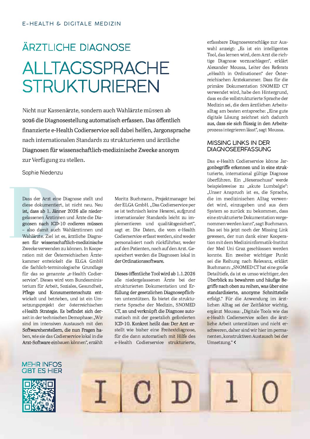 Ärztliche Diagnose: Alltagssprache strukturieren – Österreichische Ärztezeitung (ÖÄZ), 10.5.2025