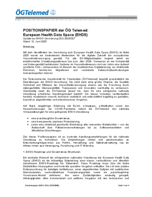 Positionspapier EHDS V2.0 – 12.6.2025