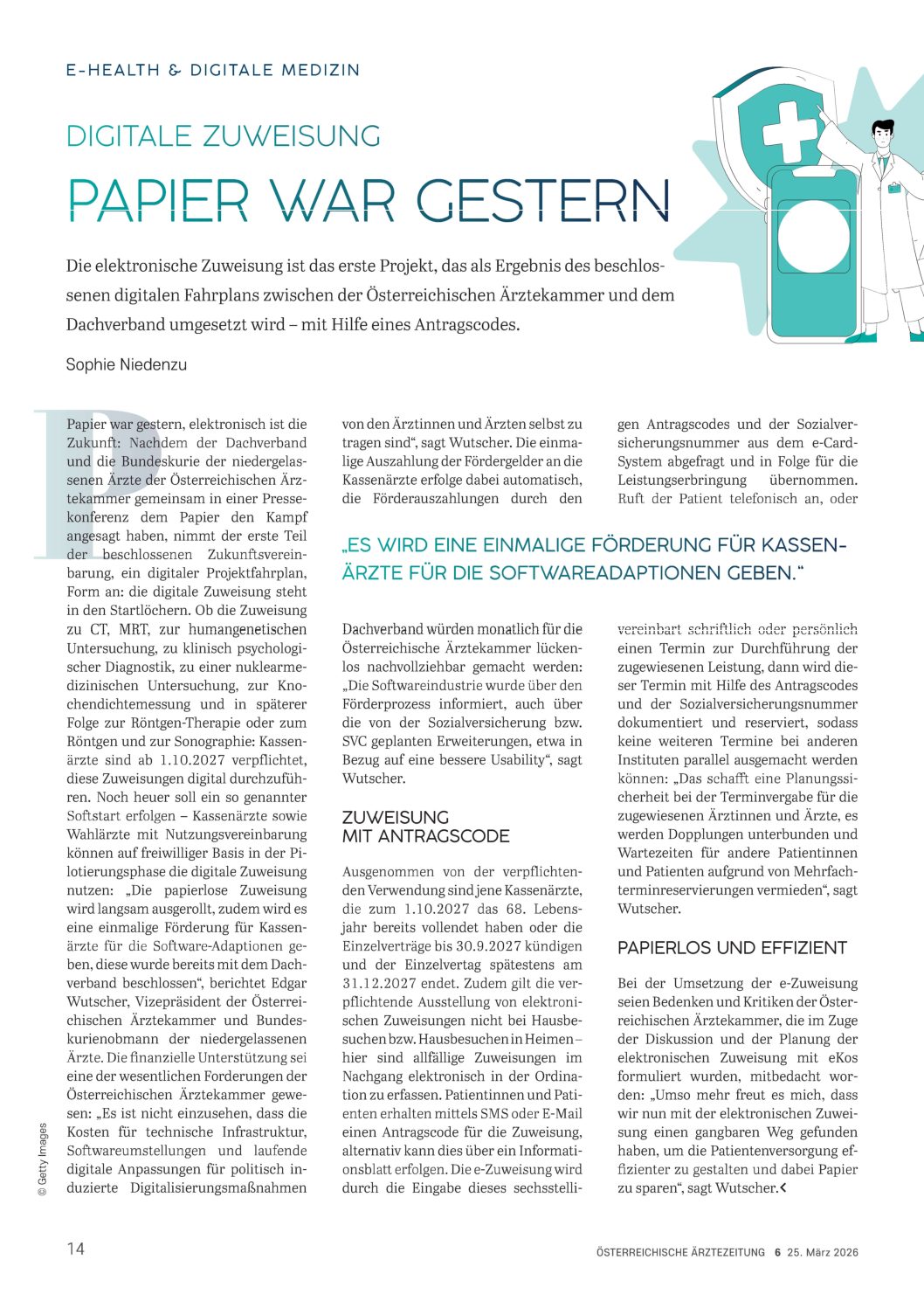 Digitale Zuweisung: Papier war gestern – Österreichische Ärztezeitung (ÖÄZ) – 25.3.2026