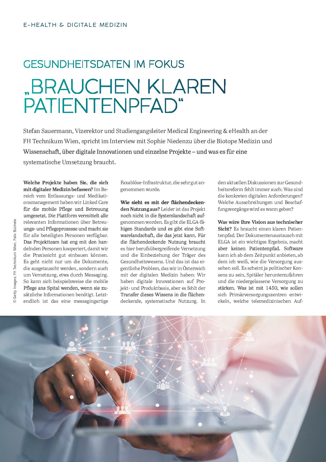 Gesundheitsdaten im Fokus: „Brauchen klaren Patientenpfad“ – Österreichische Ärztezeitung (ÖÄZ), 15.7.2026